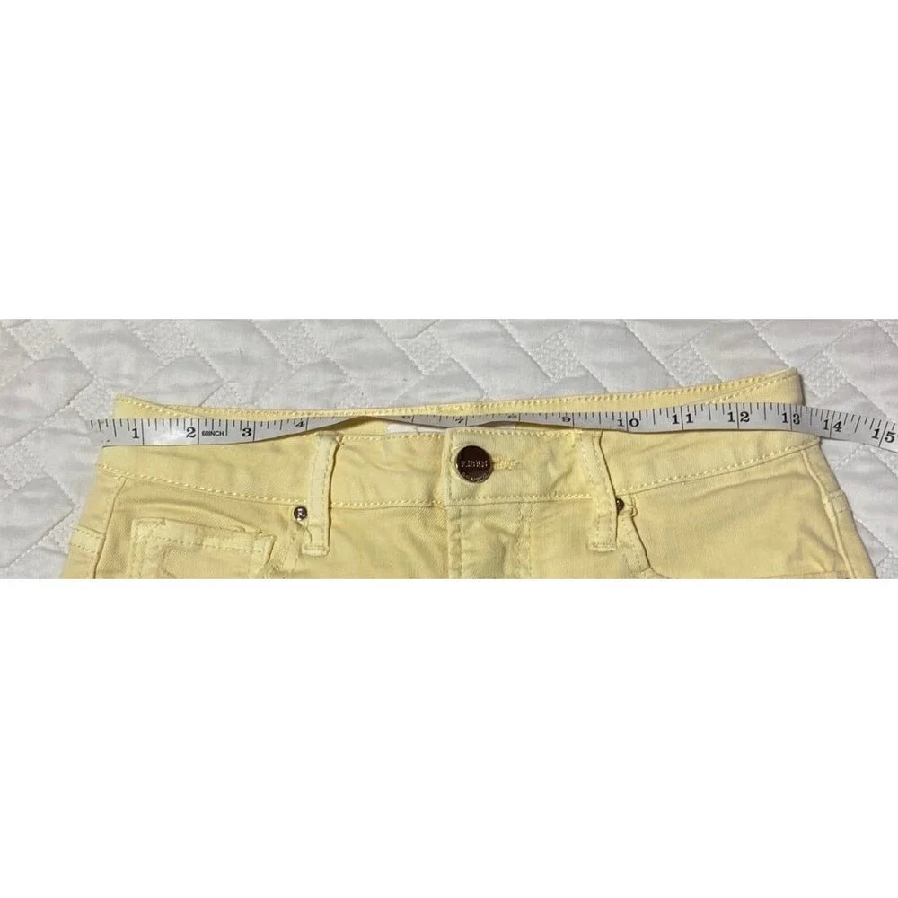 RISEN shorts yellow shorts womens jean shorts stretchy sun butter risen jeans sm